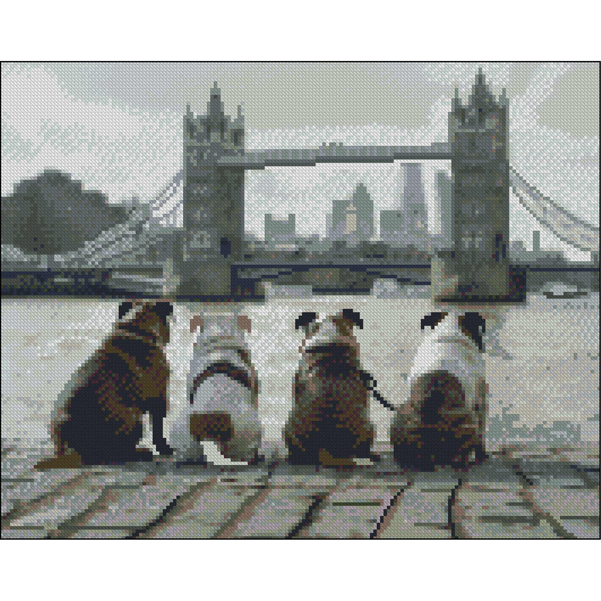 Алмазна мозаїка Strateg ПРЕМІУМ Чотирилапі без підрамника розміром 40х50 см (ZAV4050-41)