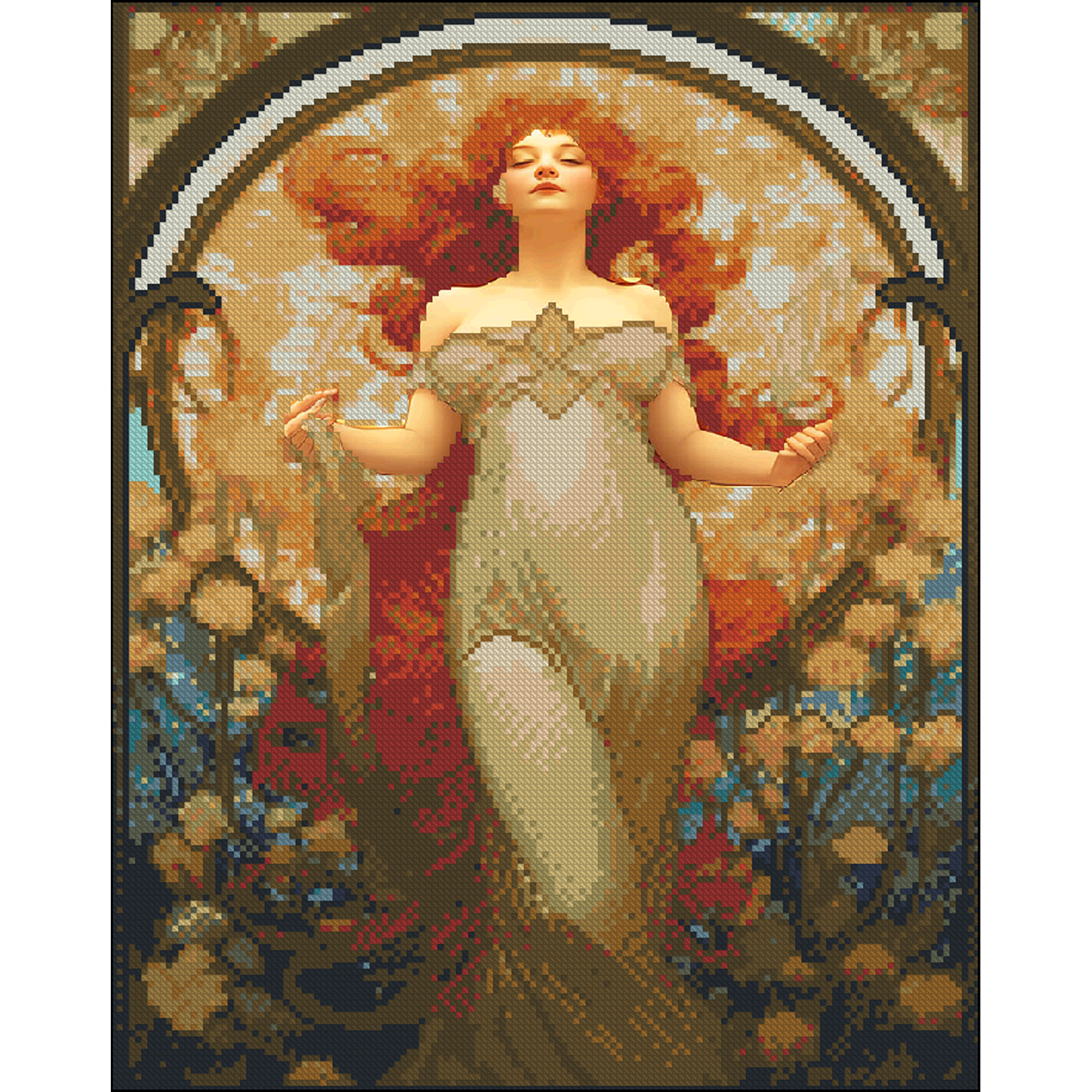 Алмазна мозаїка Strateg ПРЕМІУМ Жіноча сила без підрамника розміром 40х50 см (ZAV4050-42)