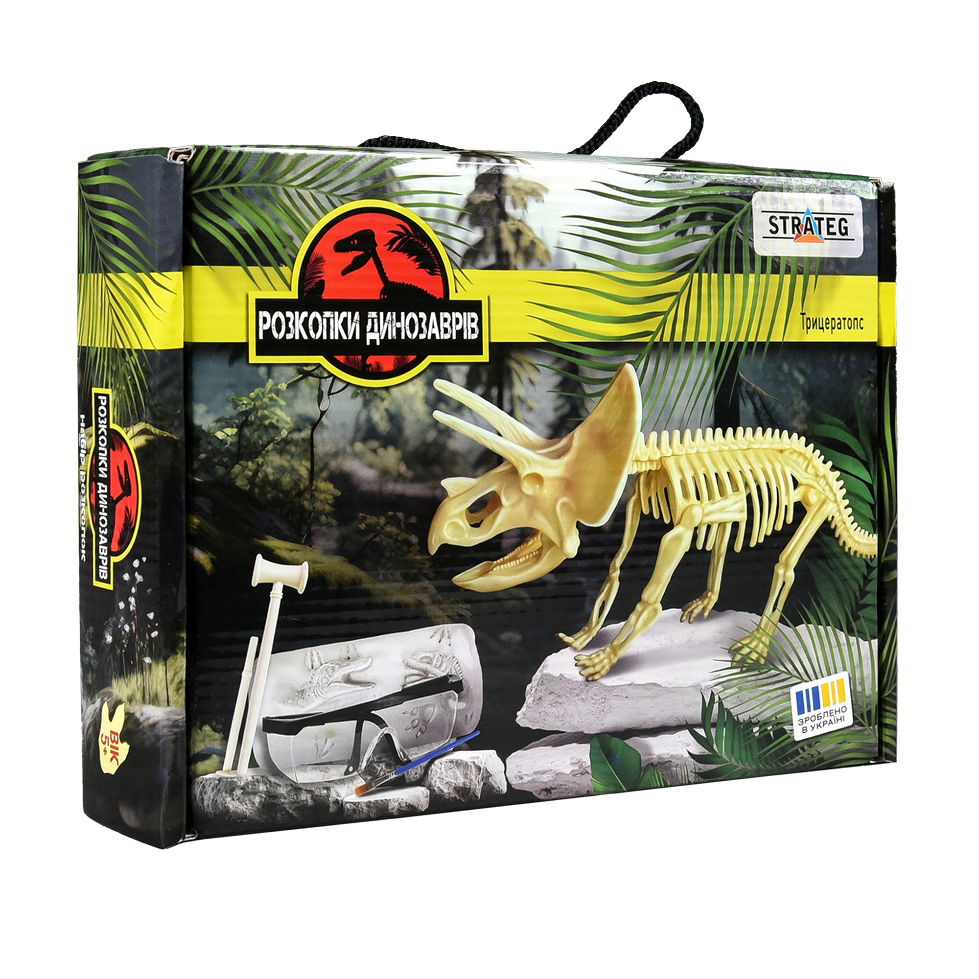 Набір для творчості Strateg Розкопки динозаврів. Трицератопс (укр) (30833)