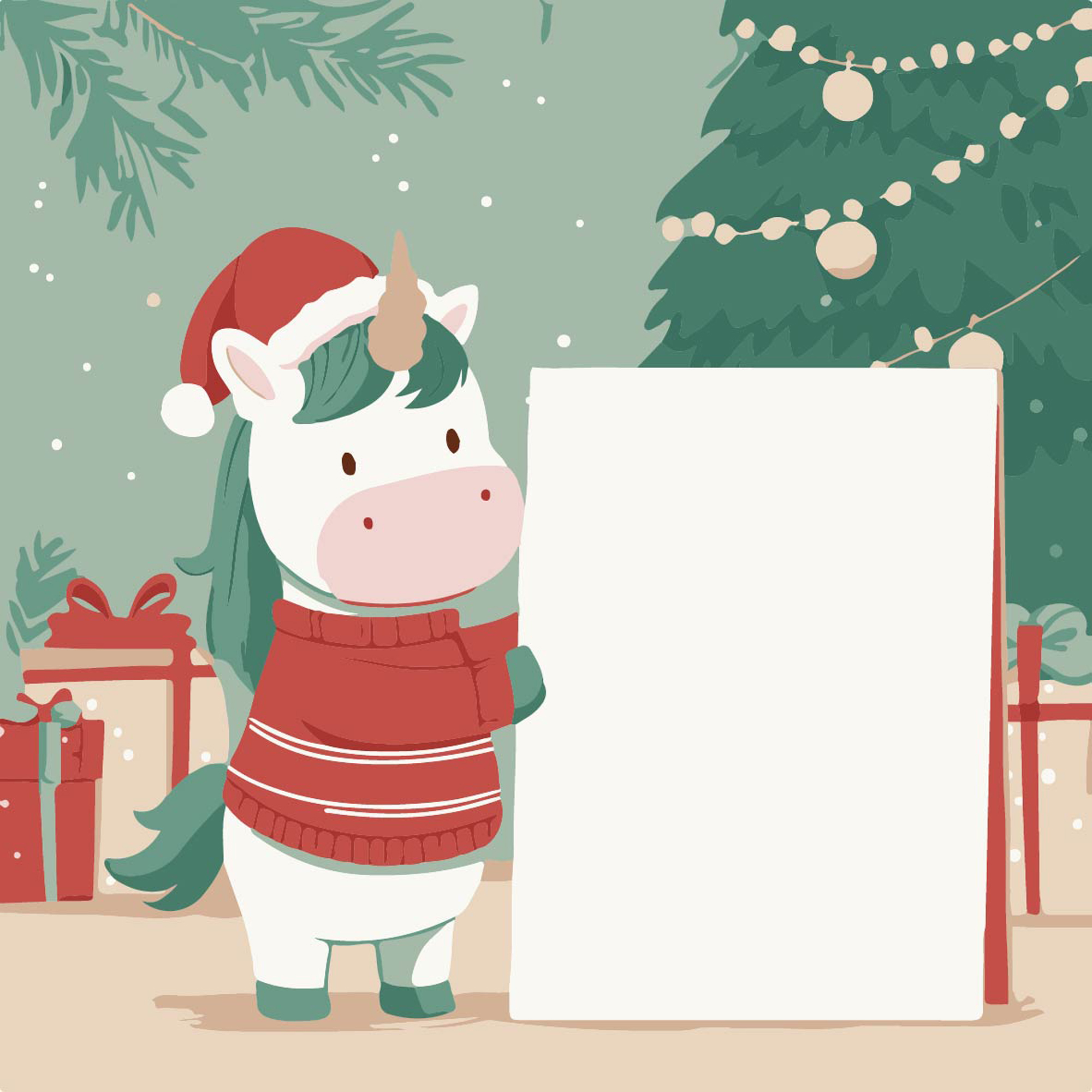 Картина за номерами Strateg Єдиноріг з листівкою розміром 20х20 см (HH8017-)