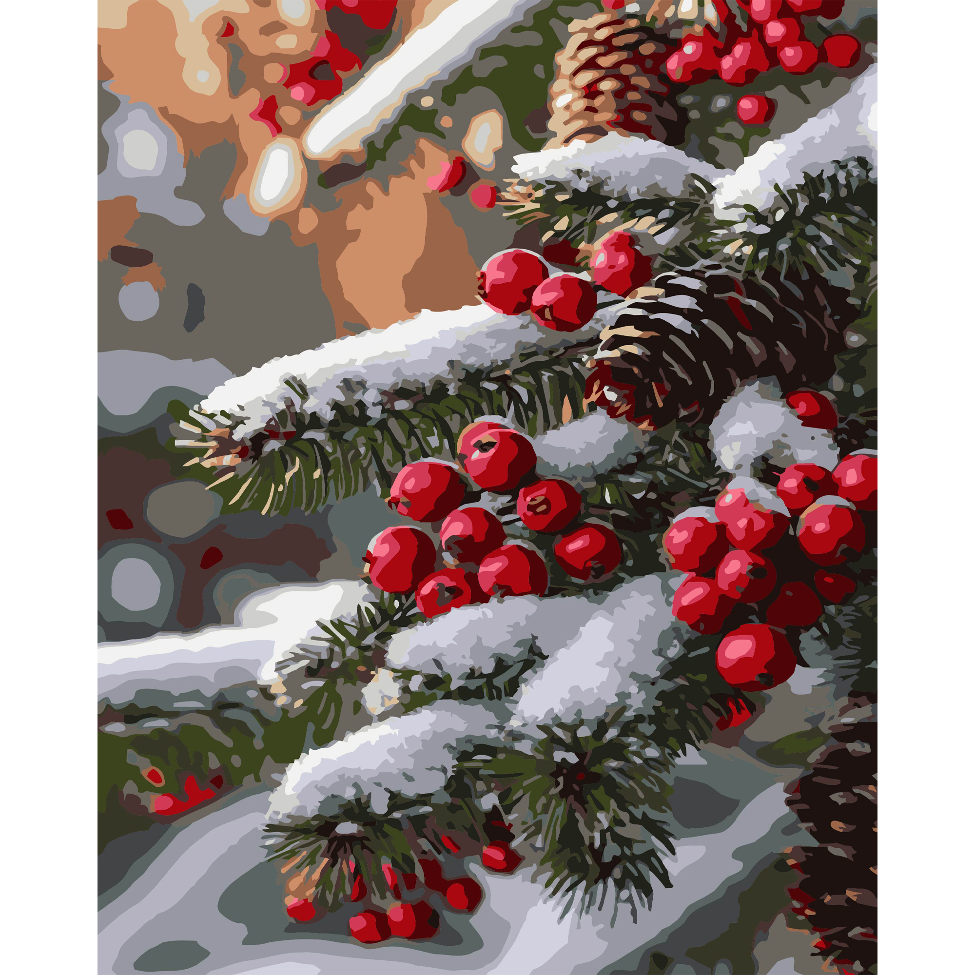 Картина за номерами Strateg Зімова гілка розміром 40х50 см (VG008 )