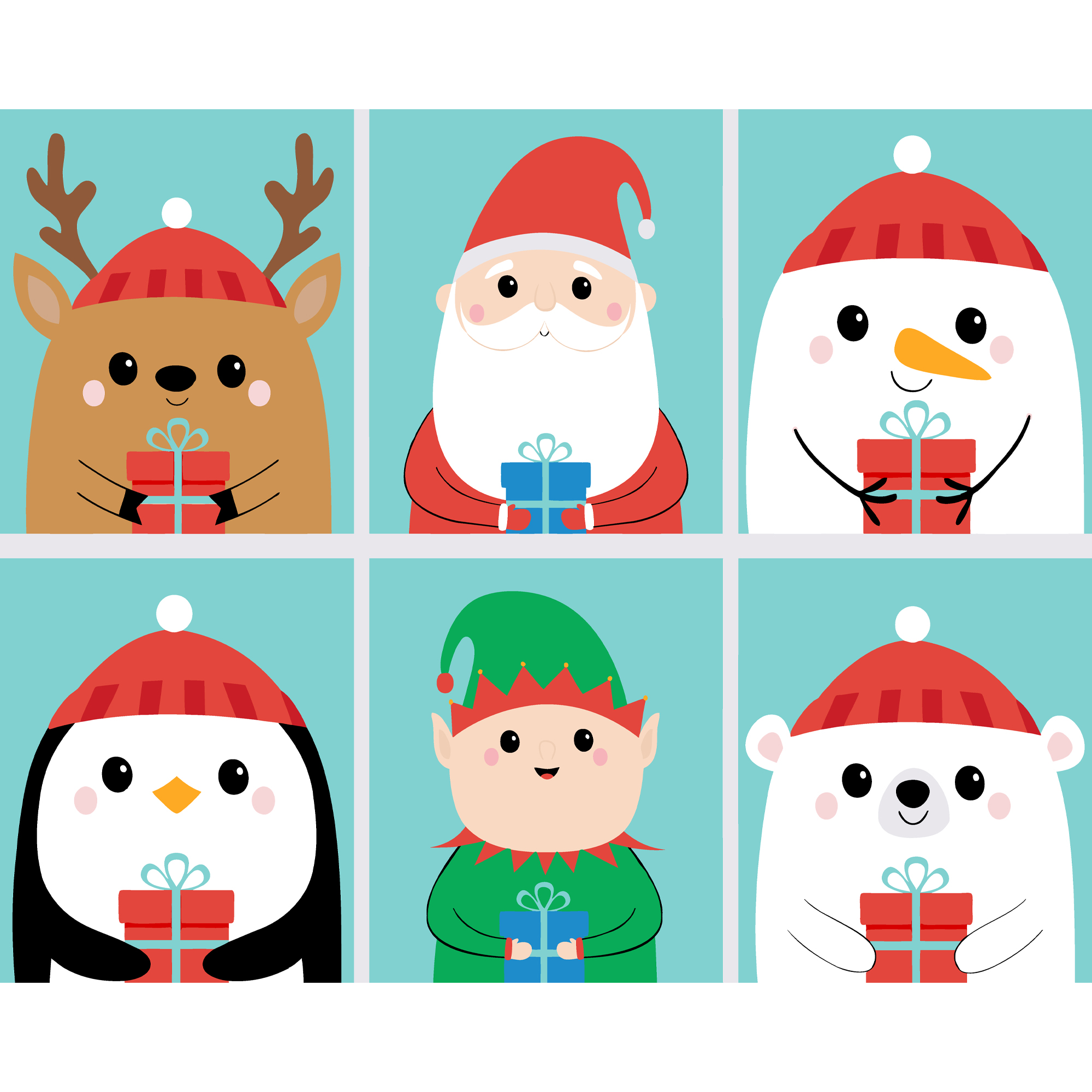 Картина за номерами Strateg Різдвяна компанія розміром 40х50 см (VG017)