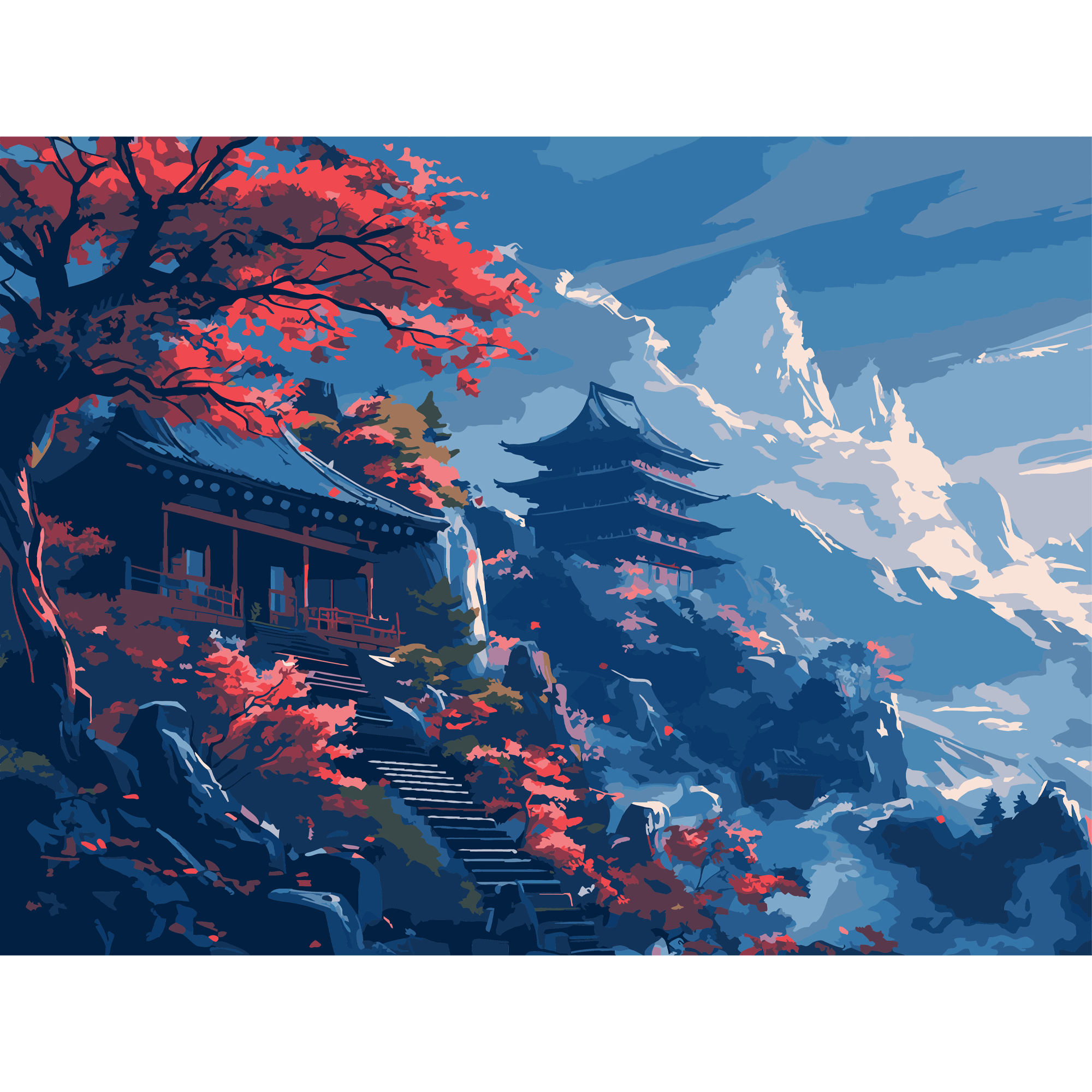 Картина по номерам Strateg Горный покой  30Х40 (SS-1257)