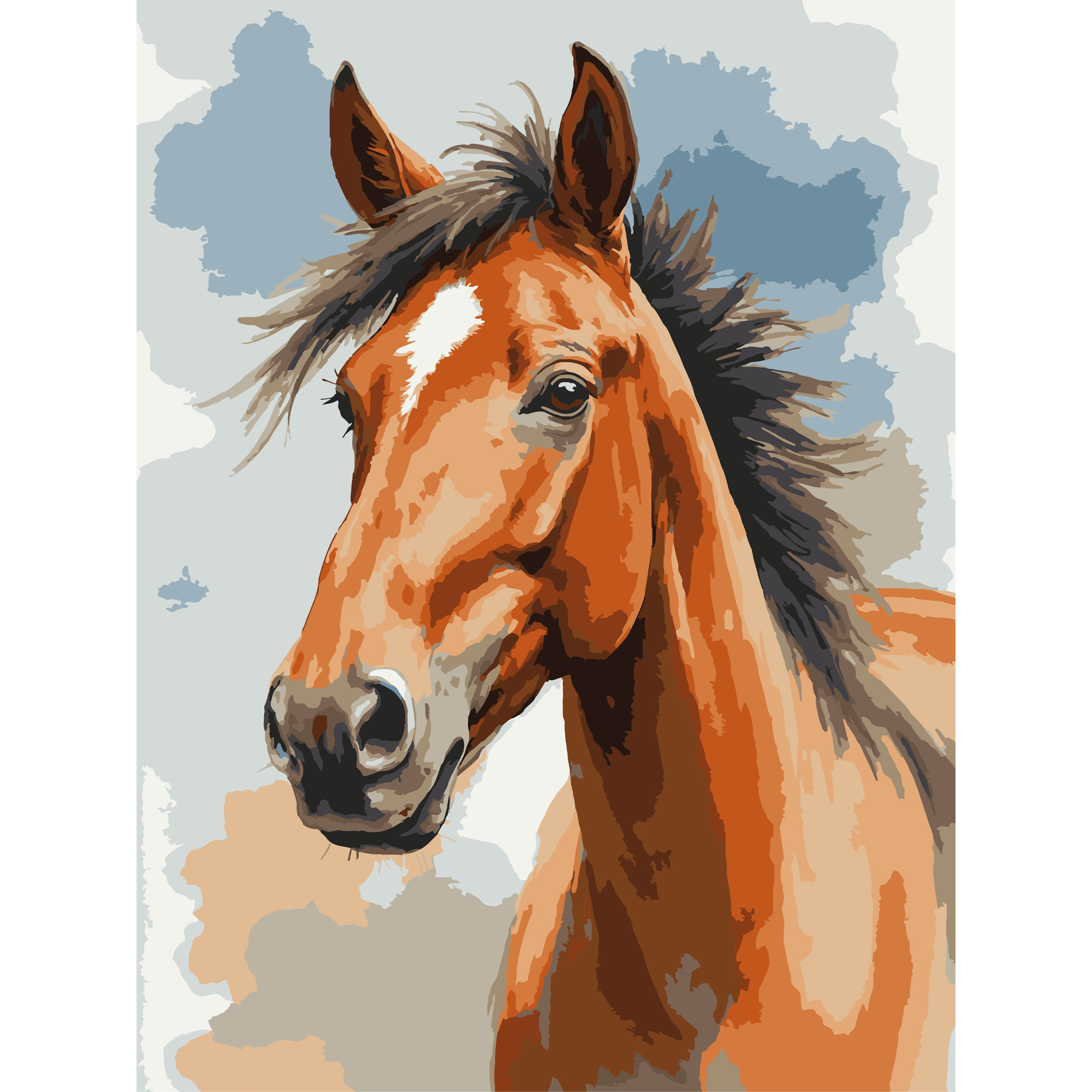 Painting by numbers Strateg Horse in the light  30Х40 (SS-1307)