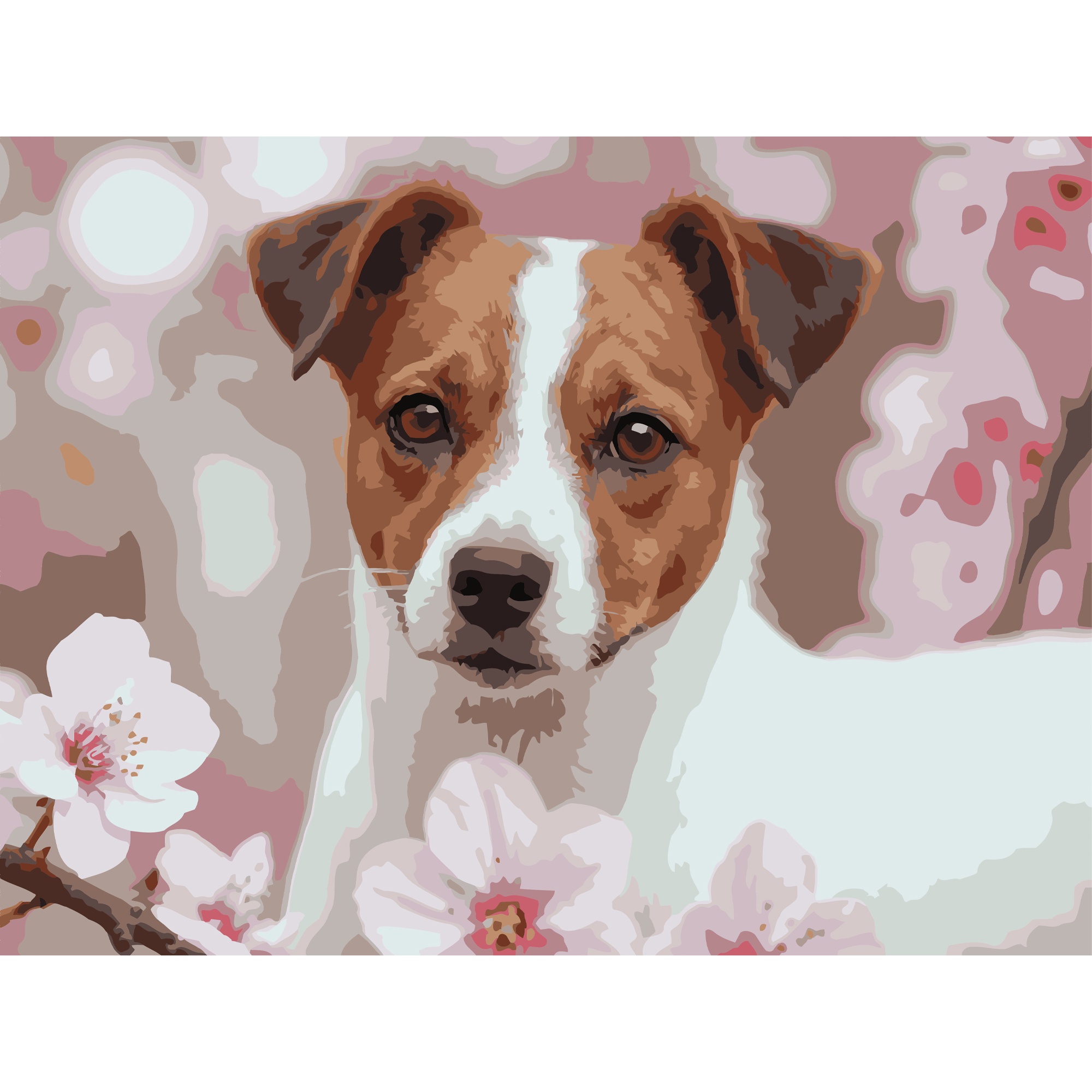 Картина по номерам Strateg Миловидный пес  30Х40 (SS-1309)